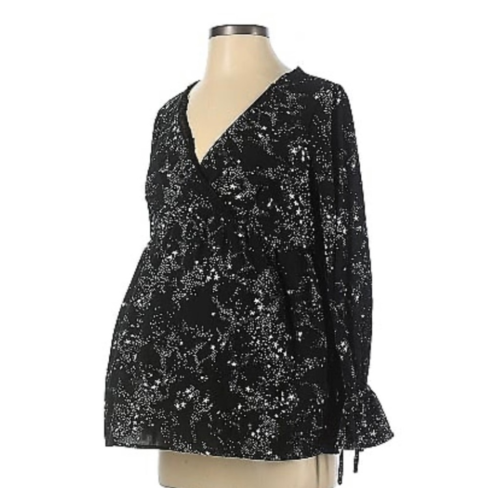 Long sleeve maternity blouse